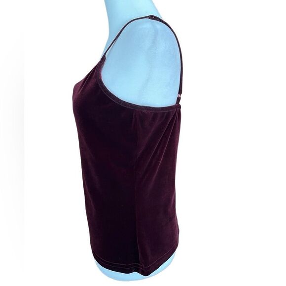 Boston Proper Wine Burgundy Velvet Cami Tank Top size M - Picture 3 of 5
